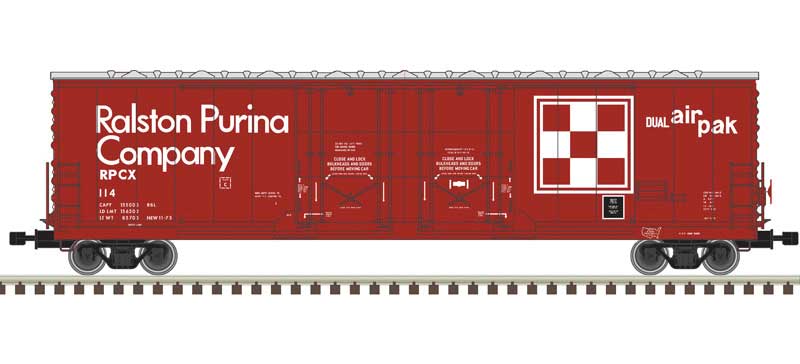 Atlas Evans 53' Double Plug-Door Boxcar - Master(R) -- Ralston Purina 103 (As Delivered, red, white) - ATL20006781