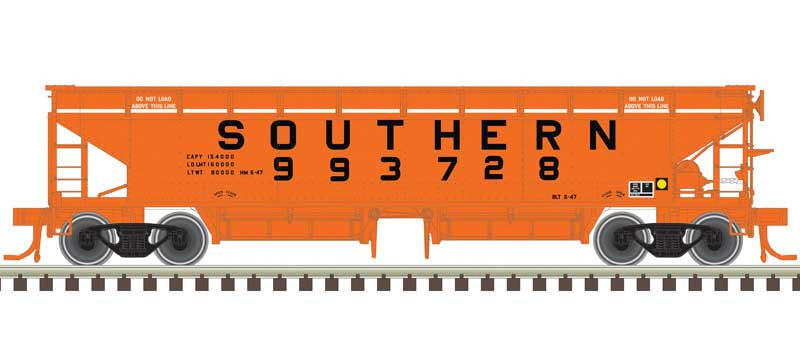 Atlas HO 70-Ton Hart Ballast Car - Ready to Run - Master(R) -- Southern Railway 993728 (orange, black)