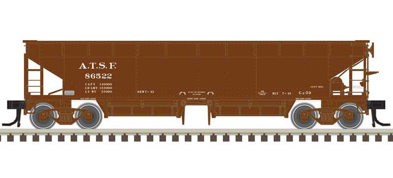 Atlas HO 70-Ton Hart Ballast Car - Ready to Run - Master(R) -- Santa Fe 86522 (Boxcar Red, white)