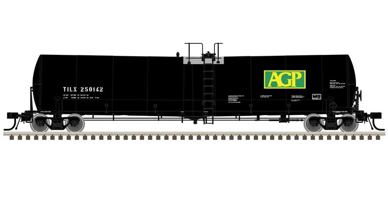 Atlas HO Trinity 25,500-Gallon Tank Car 3-Pack - Ready to Run - Master(R) -- AGP TILX #250149, 250164, 250187 (black, green, yellow)