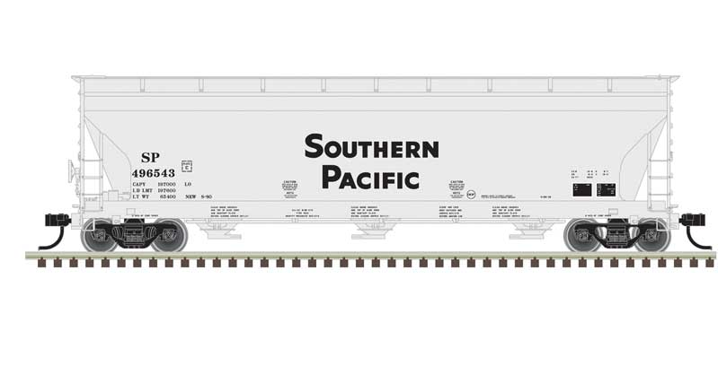 Atlas ACF 4650 Centerflow Covered Hopper Post-1971 Version - Ready to Run - Master(R -- Southern Pacific 496605 (gray, black) - ATL20006953