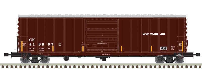 Atlas HO ACF 50' Precision Design Rib-Side Boxcar - Ready to Run - Master(R) -- Canadian National (CN) #416028 (Boxcar Red, white)