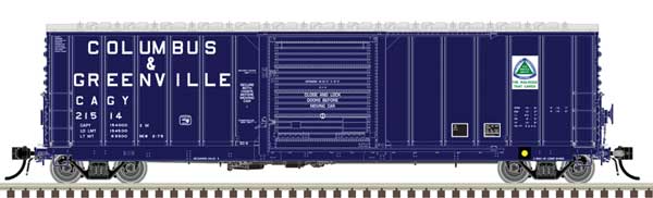 CNCF 5000 50' Boxcar - Ready to Run - Master(R) -- Columbus & Greenville #21514 (navy blue, white, green)