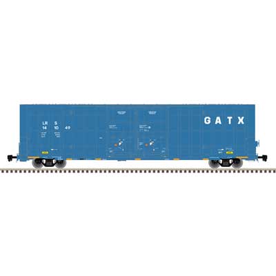 Atlas HO Gunderson 7550 Double Plug-Door Boxcar - Ready to Run - Master(R) -- GATX LRS #141049 (blue, white)