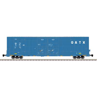 Atlas HO Gunderson 7550 Double Plug-Door Boxcar - Ready to Run - Master(R) -- Union Pacific BKTY #157600 (blue, white, GATX Lettering)