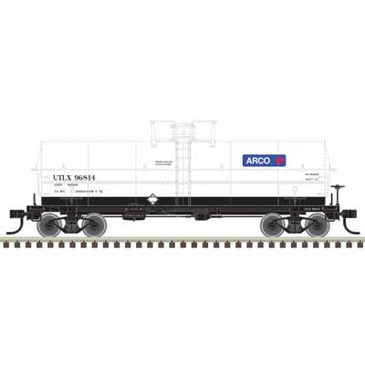 Atlas HO 11,000-Gallon Tank Car w/Platform - Ready to Run - Master(R) -- Arco UTLX #96814 (white, blue, red)