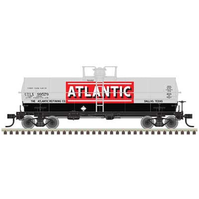 Atlas HO 11,000-Gallon Tank Car w/Platform - Ready to Run - Master(R) -- Atlantic Refining UTLX #99579 (gray, red, white)