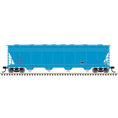 Atlas HO ACF 5250 Covered Hopper - Ready to Run - Master(R) Plus -- BF Goodrich #1253 (blue, red)