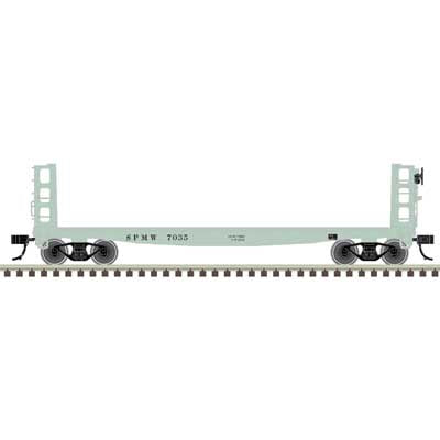Atlas HO 42' Pulpwood Flatcar with Load - Ready to Run -- Southern Pacific #7035 (MOW gray)