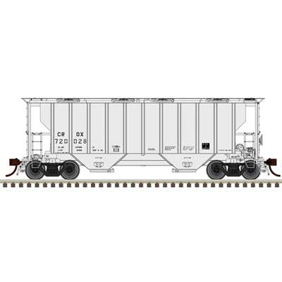 Atlas HO Portec 3000 2-Bay Covered Hopper - Ready to Run - Master(R) -- Chicago Freight Car Leasing CRDX #720028 (gray, black, reporting marks only)