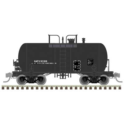 Atlas HO 10,000-Gallon Beer Can Tank Car - Ready to Run -- GATX #93288 (black, Reporting Marks Only)