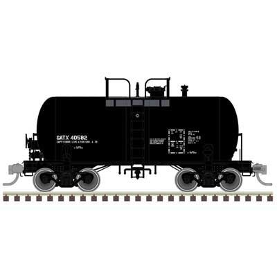Atlas HO 10,000-Gallon Beer Can Tank Car - Ready to Run -- GATX #40582 (black, reporting marks only)