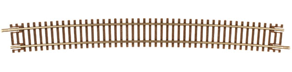 Atlas Code 55 Track w/Nickel-Silver Rail & Brown Ties -- 30.6" Radius Curve pkg(6) - ATL2030