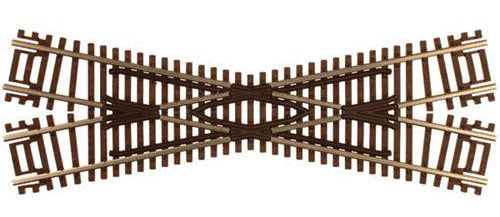 Atlas Code 55 Track w/Nickel-Silver Rail & Brown Ties -- 22.5-Degree Crossing - ATL2041