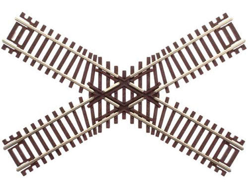 Atlas Code 55 Track w/Nickel-Silver Rail & Brown Ties -- 60-Degree Crossing - ATL2044