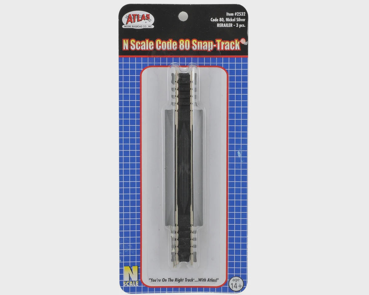 Atlas Rerailer Track -- Black Ties pkg(3) - ATL2532