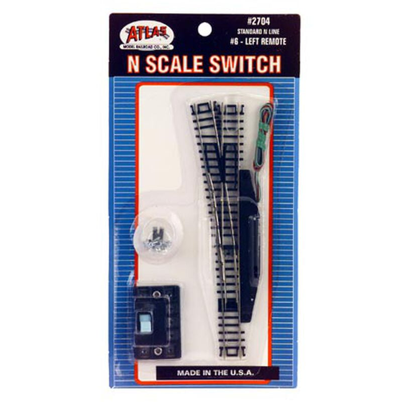 Atlas Code 80 No. 6 Remote Turnout (Switch) - Standard Line -- Left Hand - ATL2704