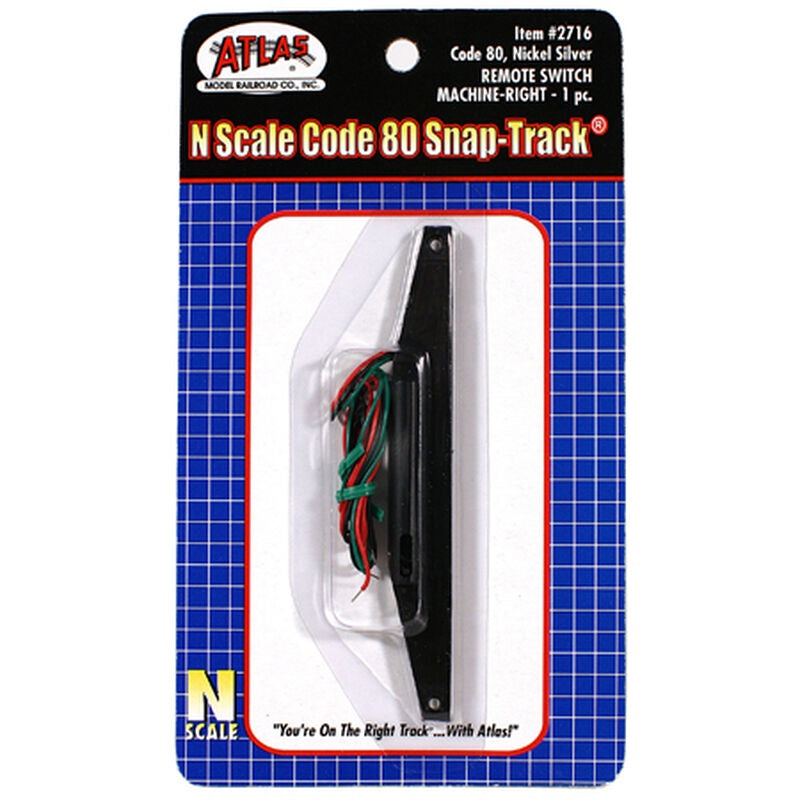 Atlas Remote Control Switch Machine -- Right Hand - Fits Atlas Code 80 Standard Line Turnout (Switch) - ATL2716