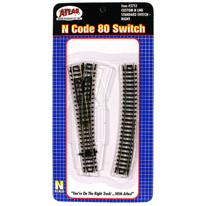 Atlas Code 80 Custom Line No. 4 Standard Turnout -- Right Hand - ATL2751