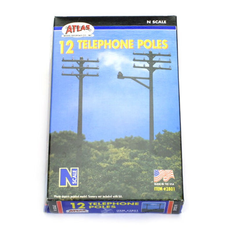 Atlas N Telephone Poles (12) - ATL2801
