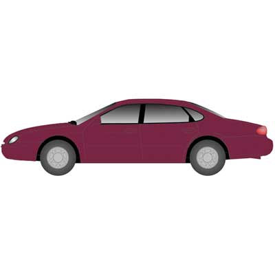 Atlas N American Automobile, Ford, Taurus 1996 4-Door Sedan -- Midnight Red