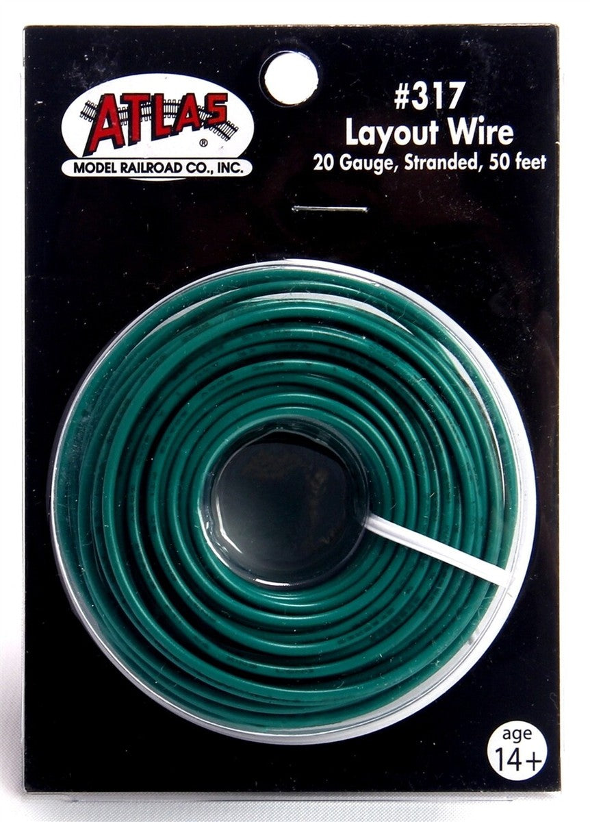 Atlas Green Wire (Stranded, #20 AWG; 50' Spool) - ATL317