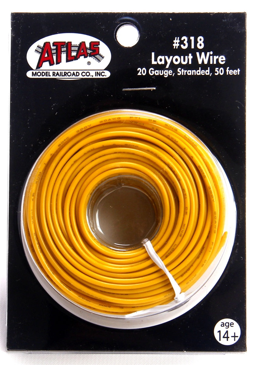 Atlas Yellow Wire (Stranded, #20 AWG; 50' Spool) - ATL318