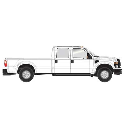 Atlas HO Ford(R) F-350 Crew-Cab Pickup Truck - Assembled -- White