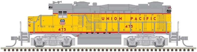 Atlas N EMD GP20 - ESU LokSound and DCC - Master(TM) Gold -- Union Pacific (UP) 481 (Armour Yellow, gray, red)
