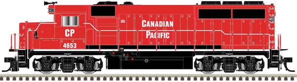 Atlas N EMD GP40-2 No Dynamic Brakes - Standard DC - Master Silver(R) -- Canadian Pacific 4653 (red, white, Non-Standard Lettering)