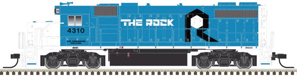 Atlas N EMD GP38-2 Phase II - Standard DC -- Rock Island 4319 Illinois (blue, white)