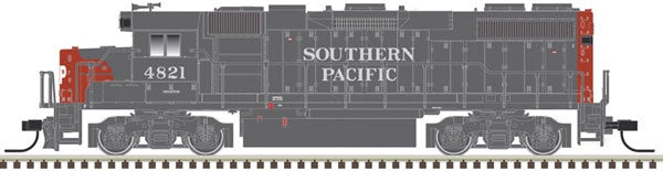 Atlas N EMD GP38-2 Phase II - Standard DC -- Southern Pacific 4821 (gray, red)