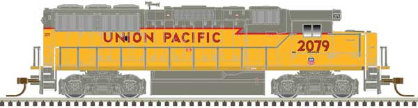 Atlas N EMD GP60 - Standard DC - Master(TM) Silver -- Union Pacific 2079 (yellow, red, gray)