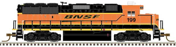 Atlas N EMD GP60 - LokSound and DCC - Master(TM) Gold -- BNSF Railway 199 (orange, yellow, black, Wedge Logo)