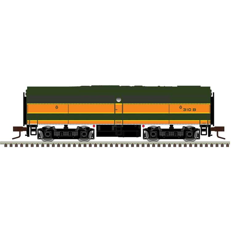 Atlas N Alco FB1 - Sound and DCC - Master(R) Gold -- Great Northern #310B (Omaha Orange, Pullman Green, yellow)