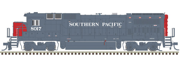Atlas N GE Dash 8-40B - LokSound and DCC - Master(R) Gold -- Southern Pacific 8001 (gray, red)