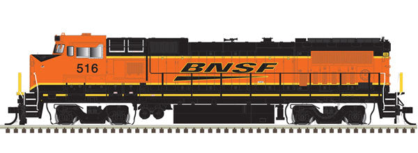 Atlas N GE Dash 8-40BW with Deck Ditch Lights - LokSound and DCC - Master(R) Gold -- BNSF 516 (orange, black, Wedge Logo)