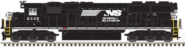 Atlas N EMD SD50 with Ditch Lights - Standard DC - Master Silver(TM) -- Norfolk Southern 6327 (black, white, SD40E)