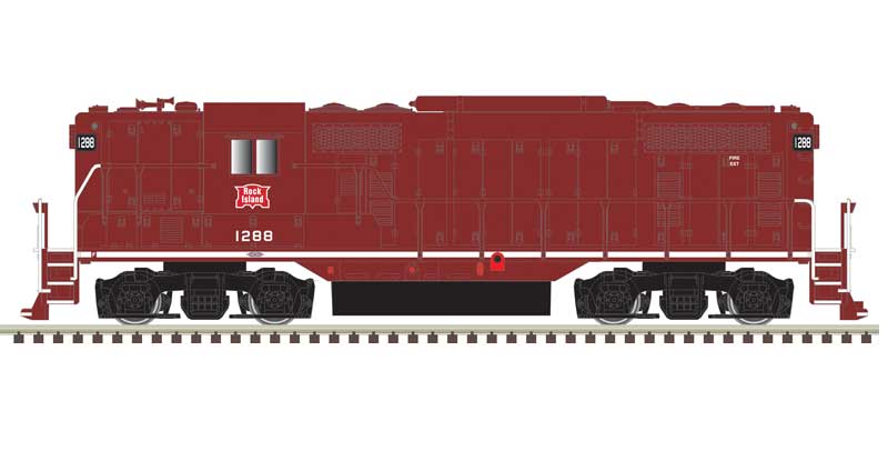 Atlas N EMD GP7 Phase II w/Torpedo Tubes - Standard DC -- Rock Island #1288 (maroon)