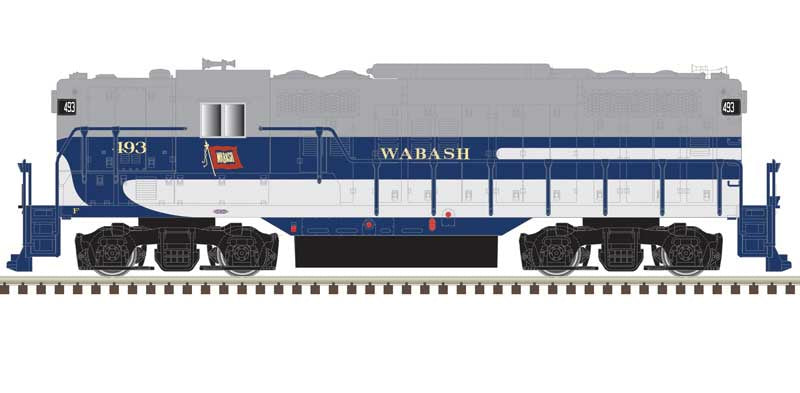 Atlas N EMD GP9 w/Torpedo Tubes - Standard DC -- Wabash #495 (blue, gray)