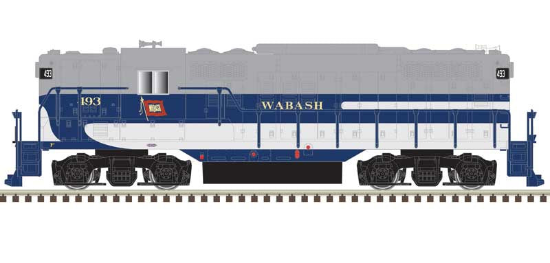 Atlas N EMD GP9 w/Torpedo Tubes - LokSound & DCC -- Wabash #493 (blue, gray)