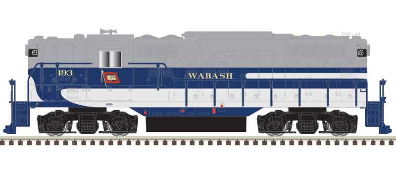Atlas N EMD GP9 w/Torpedo Tubes - LokSound & DCC -- Wabash #495 (blue, gray)