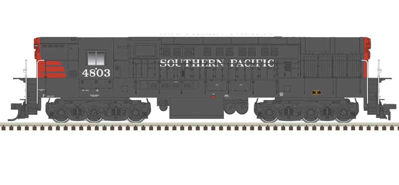 Atlas N FM H-24-66 Phase 1B Trainmaster - Standard DC -- Southern Pacific #4803 (gray, red)