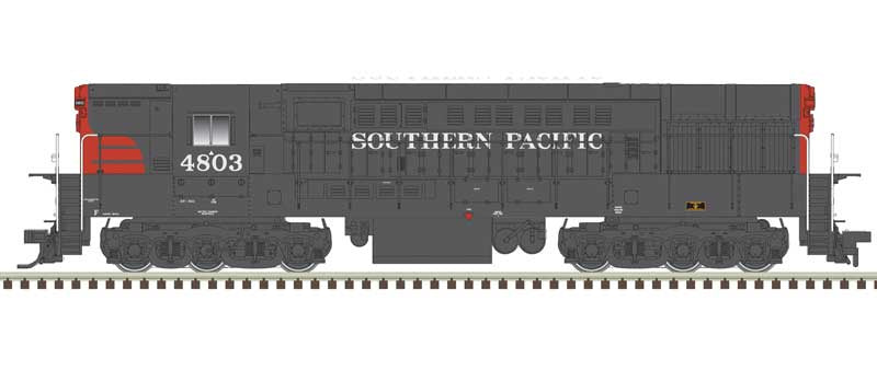 Atlas N FM H-24-66 Phase 1B Trainmaster - Standard DC -- Southern Pacific #4804 (gray, red)