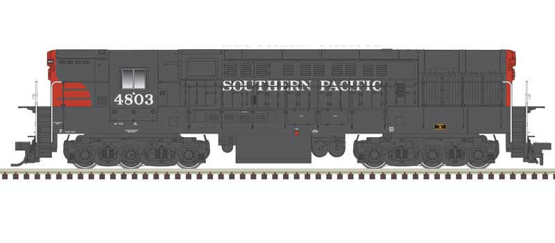 Atlas N FM H-24-66 Phase 1B Trainmaster - Standard DC -- Southern Pacific #4810 (gray, red)