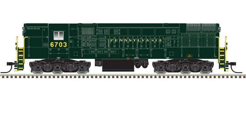 Atlas N FM H-24-66 Phase 2 Trainmaster - Standard DC -- Pennsylvania Railroad #6705 (Brunswick Green, gold)