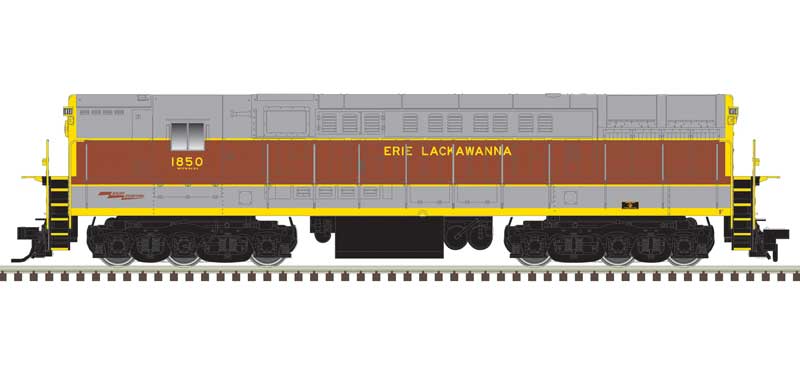 Atlas N FM H-24-66 Phase 1A Trainmaster - LokSound & DCC -- Erie Lackawanna #1850 (gray, maroon, yellow roadname)