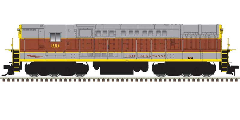 Atlas N FM H-24-66 Phase 1A Trainmaster - LokSound & DCC -- Erie Lackawanna #1854 (gray, maroon, yellow, maroon roadname)
