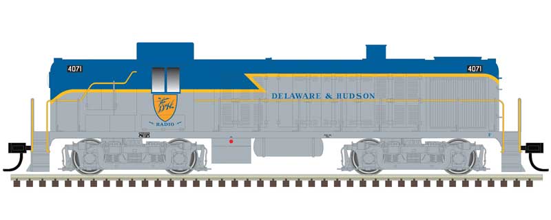 Atlas N Alco RS3 - Standard DC - Classic Silver -- Delaware & Hudson #4082 (gray, blue, yellow)