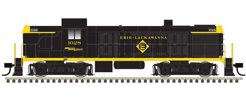 Atlas N Alco RS3 - ESU LokSound & DCC - Classic Silver -- Erie Lackawanna #1016 (black, yellow)
